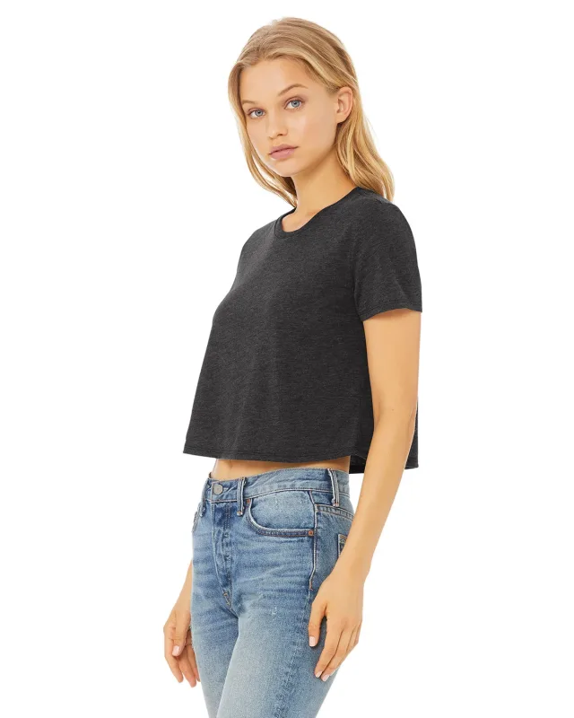 Bella + Canvas Ladies' Flowy Cropped T-Shirt — view 28