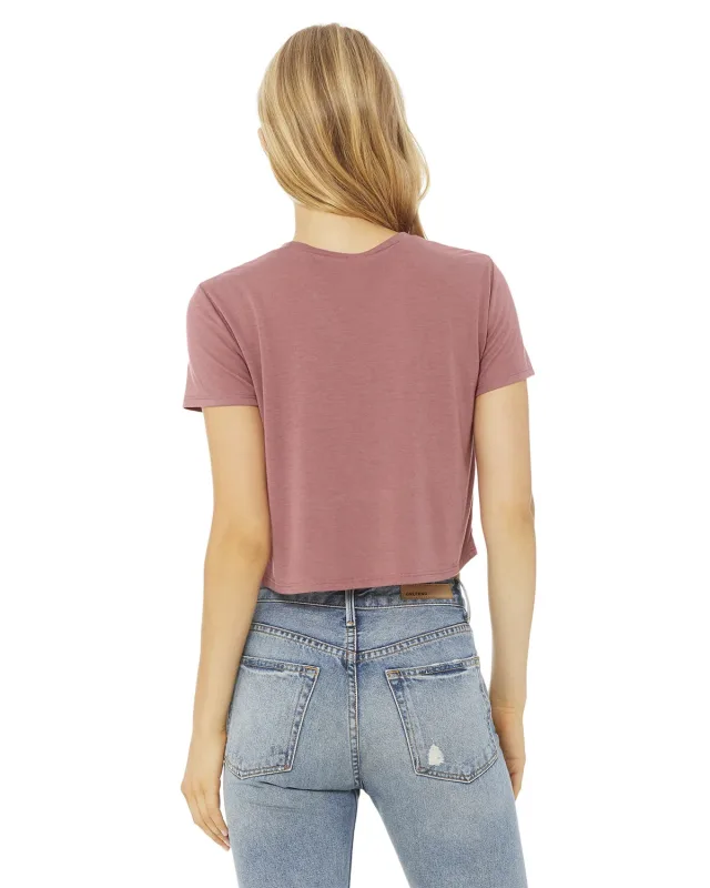 Bella + Canvas Ladies' Flowy Cropped T-Shirt — view 30
