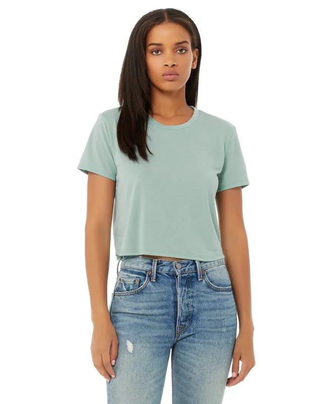 Bella + Canvas Ladies' Flowy Cropped T-Shirt — view 37