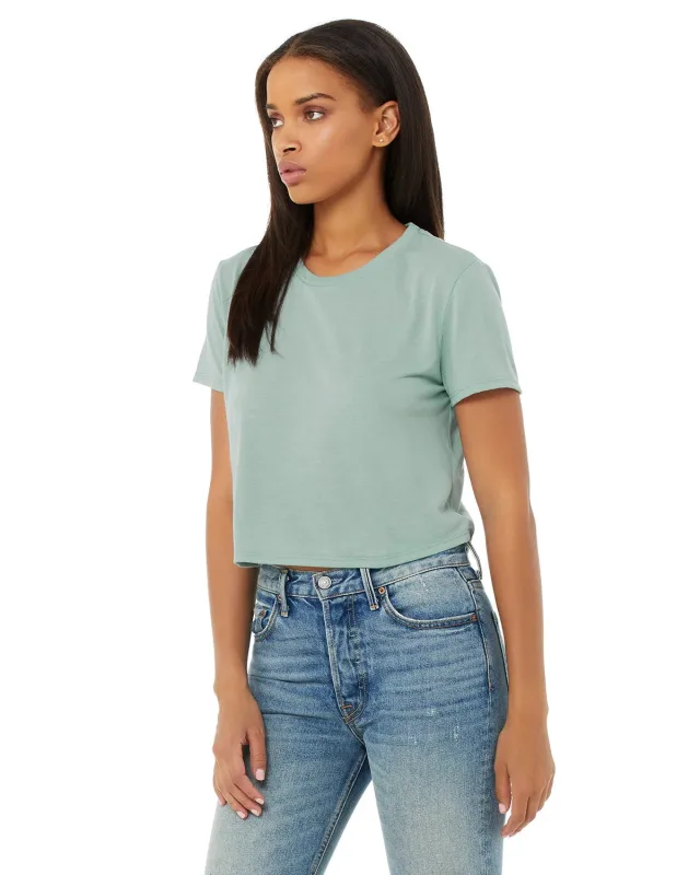 Bella + Canvas Ladies' Flowy Cropped T-Shirt — view 38