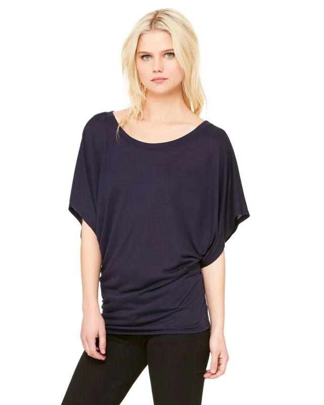 Bella + Canvas Ladies' Flowy Draped Sleeve Dolman T-Shirt — view 12