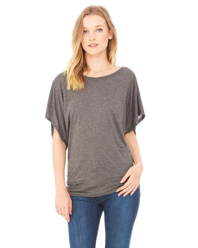 Bella + Canvas Ladies' Flowy Draped Sleeve Dolman T-Shirt — view 19