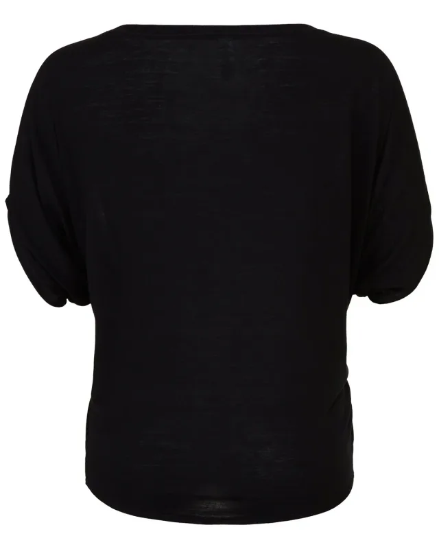 Bella + Canvas Ladies' Flowy Draped Sleeve Dolman T-Shirt — view 2