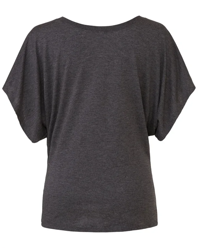 Bella + Canvas Ladies' Flowy Draped Sleeve Dolman T-Shirt — view 20