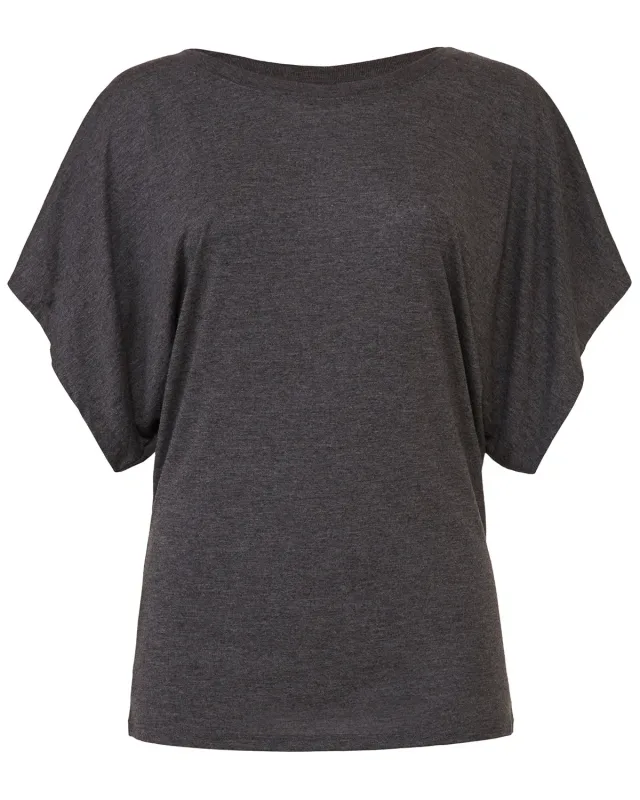 Bella + Canvas Ladies' Flowy Draped Sleeve Dolman T-Shirt — view 22