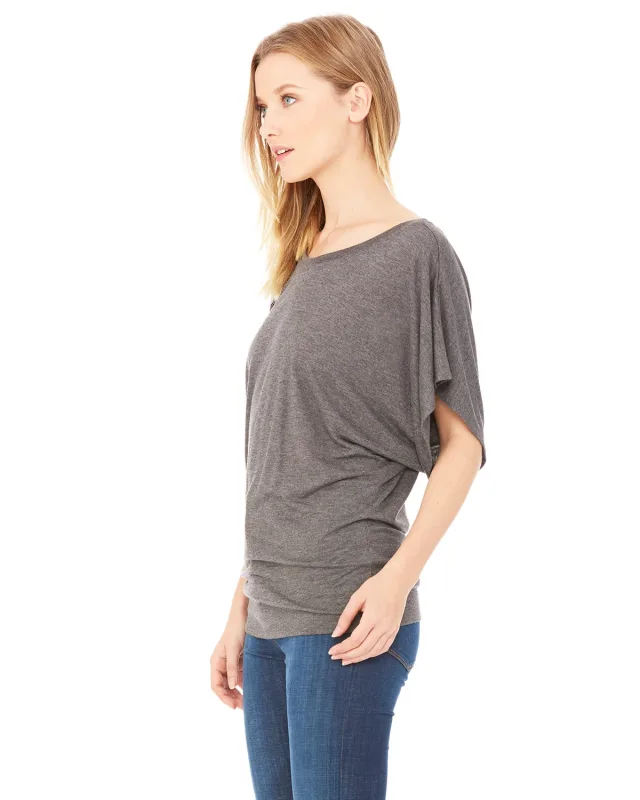 Bella + Canvas Ladies' Flowy Draped Sleeve Dolman T-Shirt — view 23