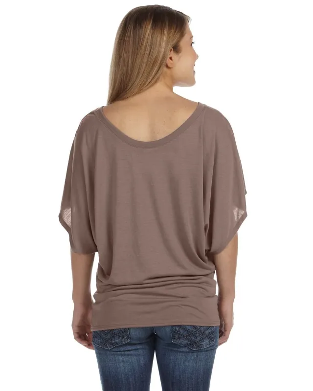 Bella + Canvas Ladies' Flowy Draped Sleeve Dolman T-Shirt — view 24