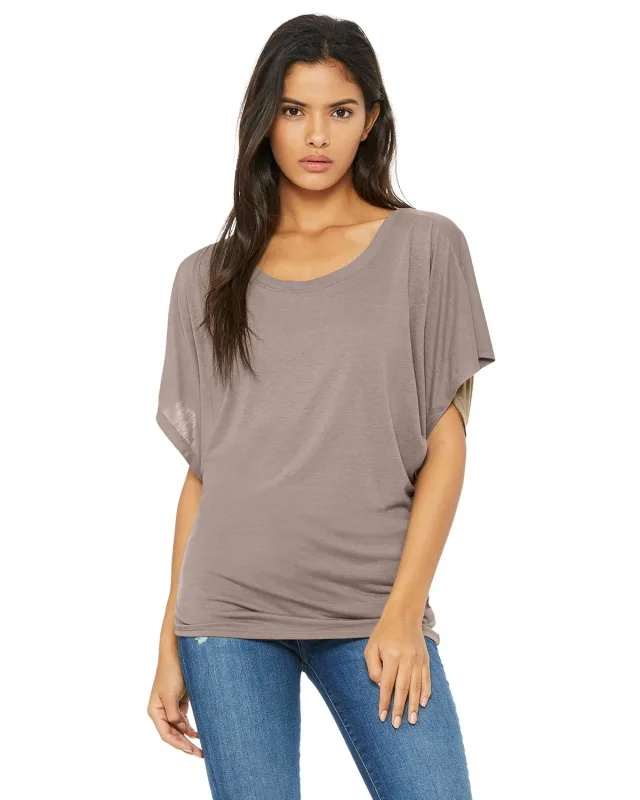 Bella + Canvas Ladies' Flowy Draped Sleeve Dolman T-Shirt — view 25