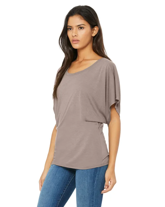 Bella + Canvas Ladies' Flowy Draped Sleeve Dolman T-Shirt — view 26
