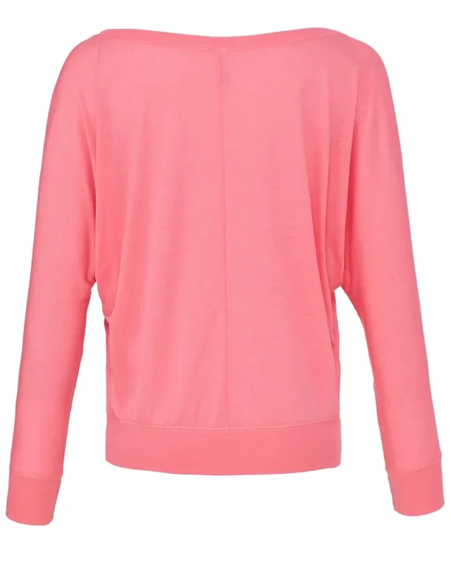Bella + Canvas Ladies' Flowy Long-Sleeve Off Shoulder T-Shirt — view 24