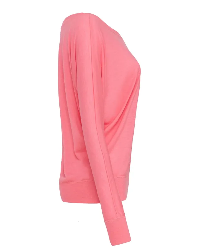 Bella + Canvas Ladies' Flowy Long-Sleeve Off Shoulder T-Shirt — view 28