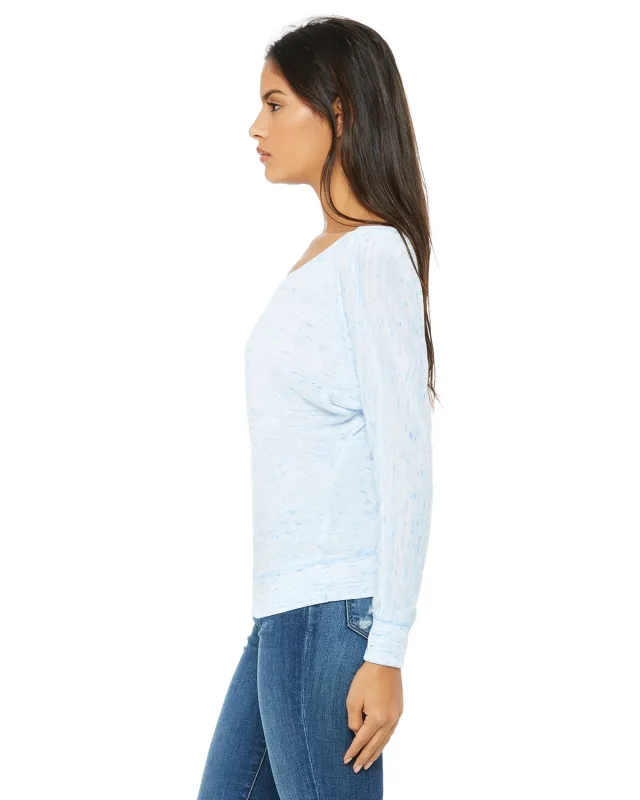 Bella + Canvas Ladies' Flowy Long-Sleeve Off Shoulder T-Shirt — view 38