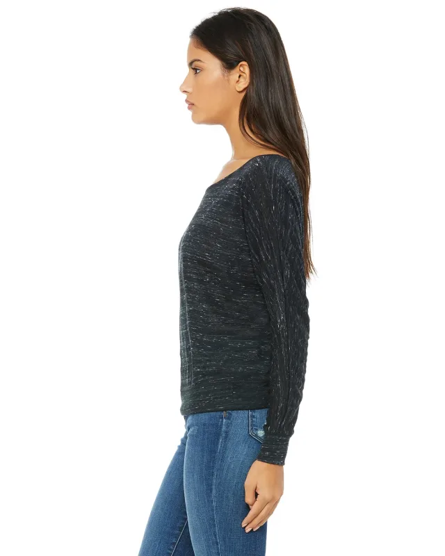 Bella + Canvas Ladies' Flowy Long-Sleeve Off Shoulder T-Shirt — view 46