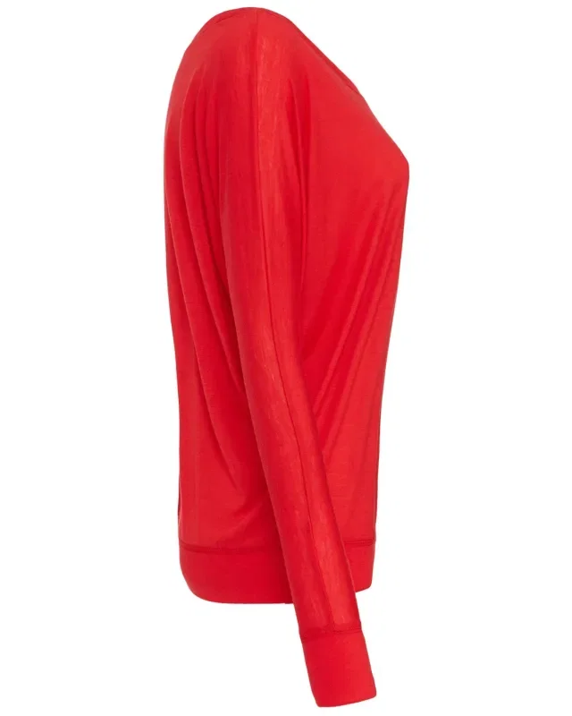 Bella + Canvas Ladies' Flowy Long-Sleeve Off Shoulder T-Shirt — view 6