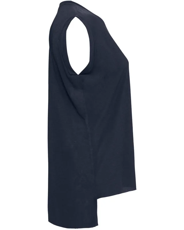 Bella + Canvas Ladies' Flowy Muscle T-Shirt with Rolled Cuff — view 10