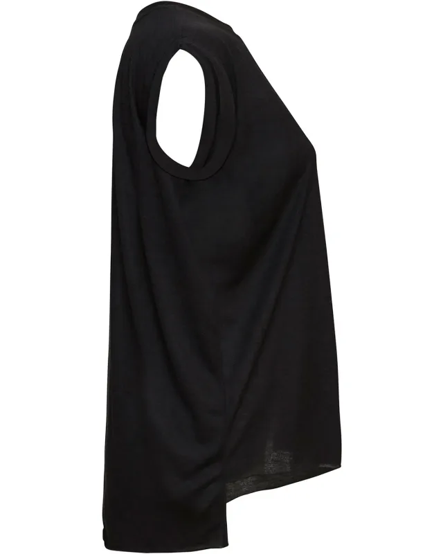Bella + Canvas Ladies' Flowy Muscle T-Shirt with Rolled Cuff — view 16