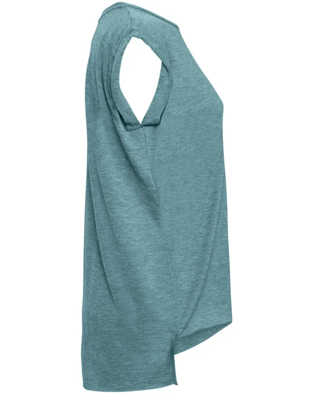 Bella + Canvas Ladies' Flowy Muscle T-Shirt with Rolled Cuff — view 25