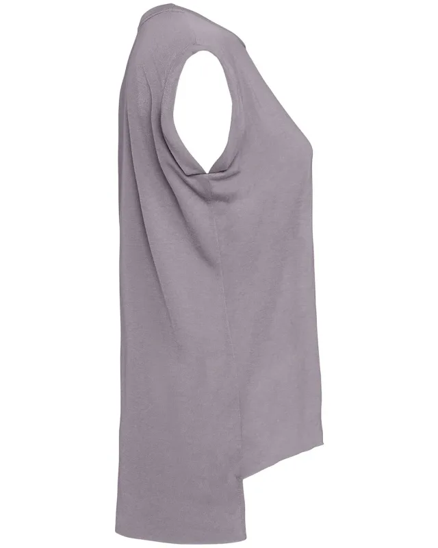 Bella + Canvas Ladies' Flowy Muscle T-Shirt with Rolled Cuff — view 38