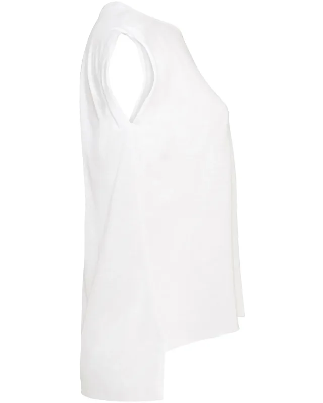 Bella + Canvas Ladies' Flowy Muscle T-Shirt with Rolled Cuff — view 4