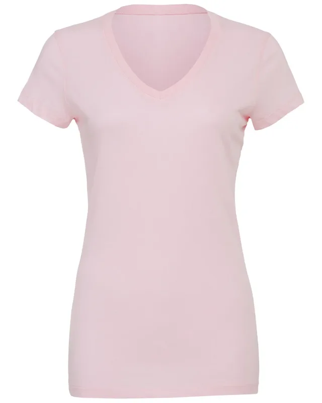 Bella + Canvas Ladies' Jersey Short-Sleeve V-Neck T-Shirt — view 11