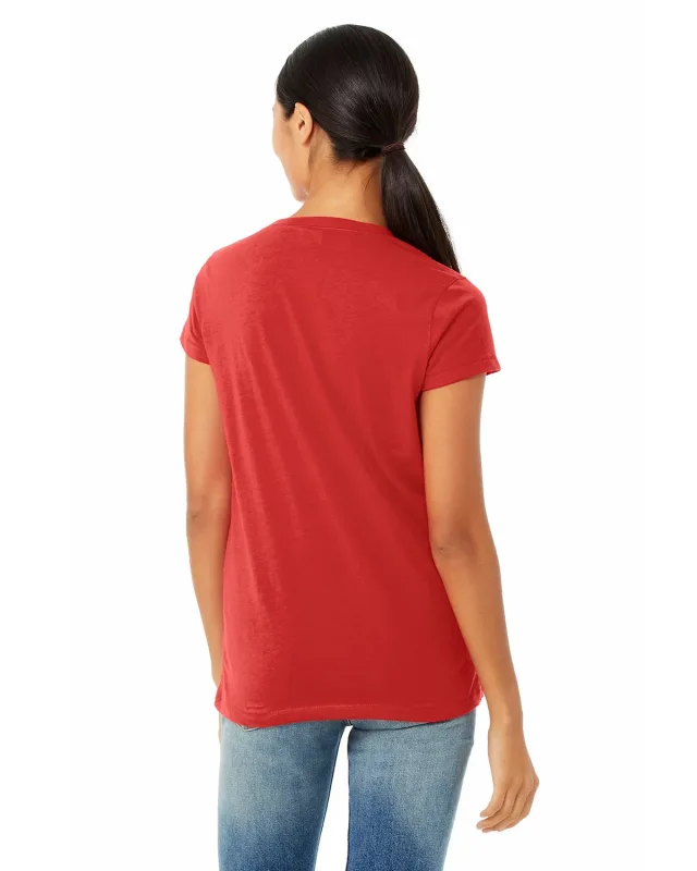Bella + Canvas Ladies' Jersey Short-Sleeve V-Neck T-Shirt — view 17