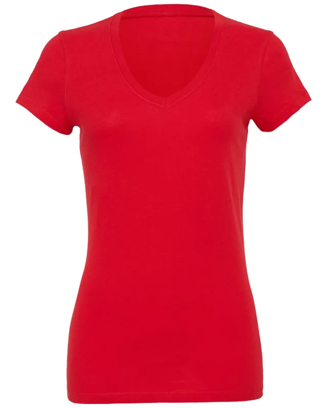Bella + Canvas Ladies' Jersey Short-Sleeve V-Neck T-Shirt — view 19