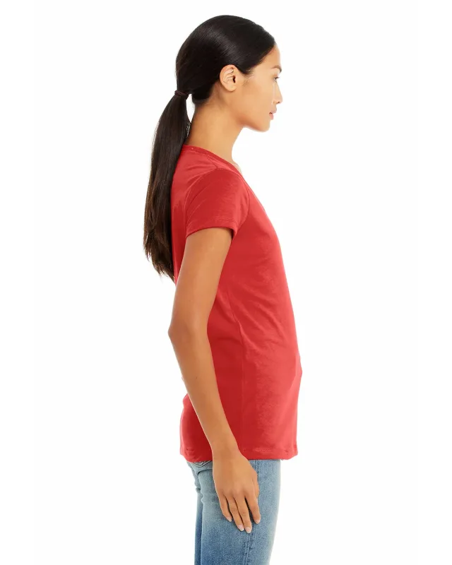 Bella + Canvas Ladies' Jersey Short-Sleeve V-Neck T-Shirt — view 25