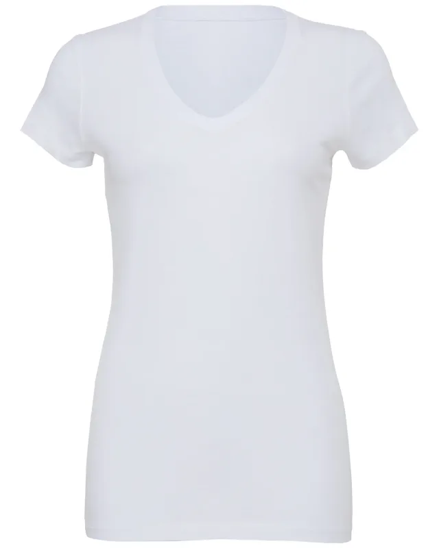 Bella + Canvas Ladies' Jersey Short-Sleeve V-Neck T-Shirt — view 7
