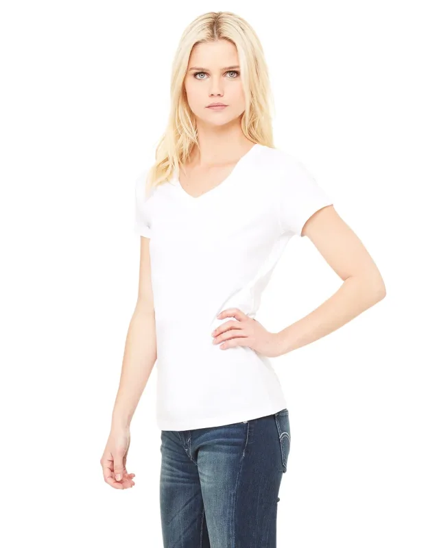 Bella + Canvas Ladies' Jersey Short-Sleeve V-Neck T-Shirt — view 8