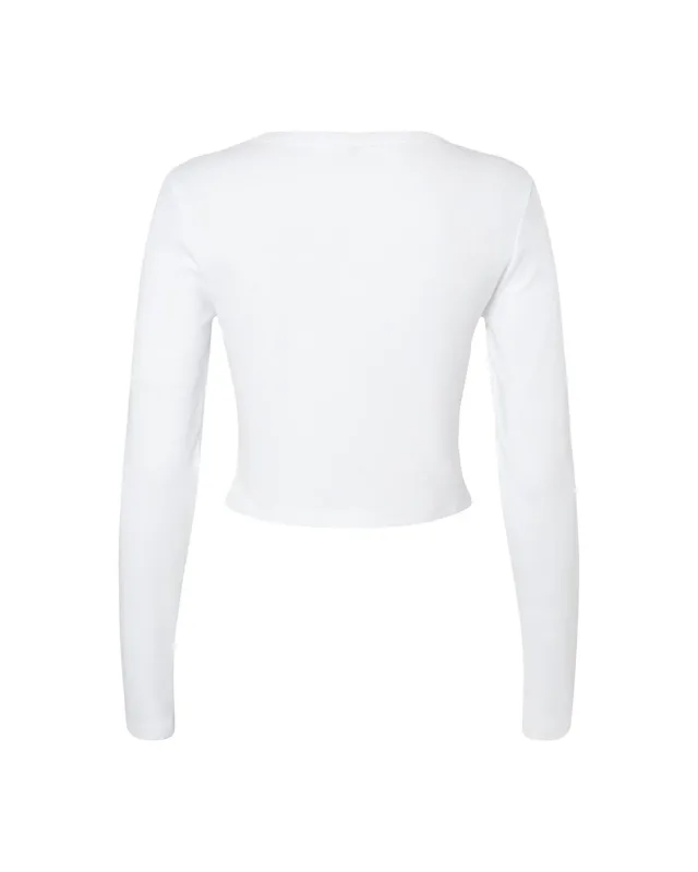 Bella + Canvas Ladies' Micro Ribbed Long Sleeve Baby T-Shirt — view 15