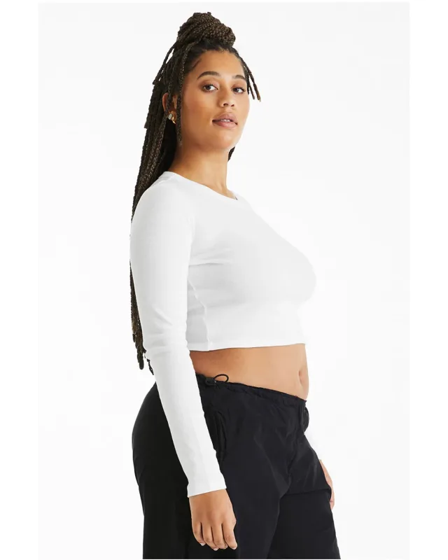 Bella + Canvas Ladies' Micro Ribbed Long Sleeve Baby T-Shirt — view 18