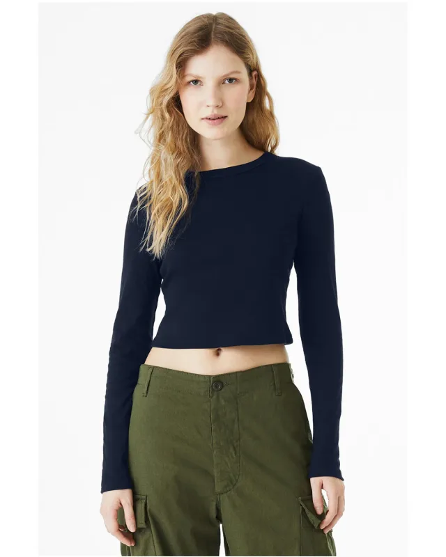 Bella + Canvas Ladies' Micro Ribbed Long Sleeve Baby T-Shirt — view 20