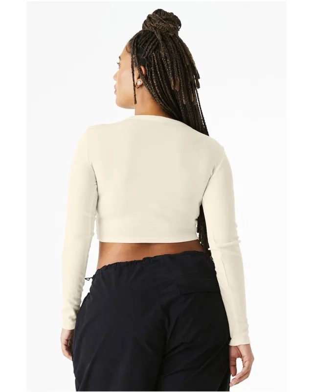 Bella + Canvas Ladies' Micro Ribbed Long Sleeve Baby T-Shirt — view 25