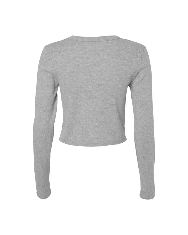 Bella + Canvas Ladies' Micro Ribbed Long Sleeve Baby T-Shirt — view 3