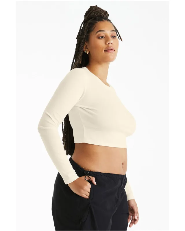 Bella + Canvas Ladies' Micro Ribbed Long Sleeve Baby T-Shirt — view 30