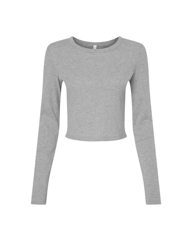 Bella + Canvas Ladies' Micro Ribbed Long Sleeve Baby T-Shirt — view 5