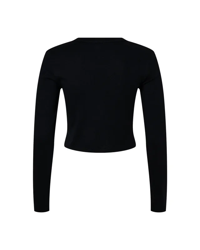 Bella + Canvas Ladies' Micro Ribbed Long Sleeve Baby T-Shirt — view 9