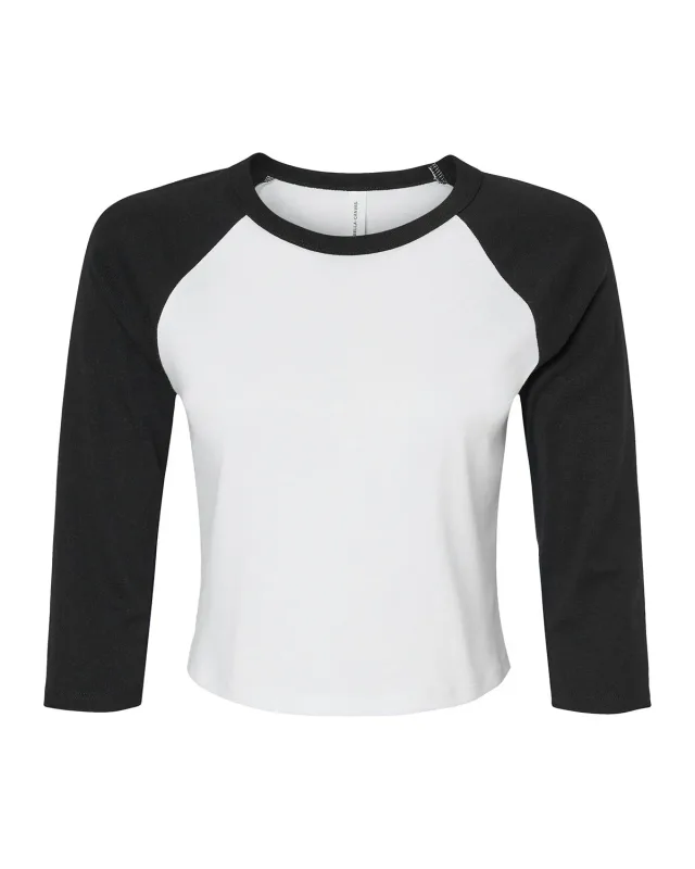 Bella + Canvas Ladies' Micro Ribbed Three-Quarter Raglan Baby T-Shirt — view 11