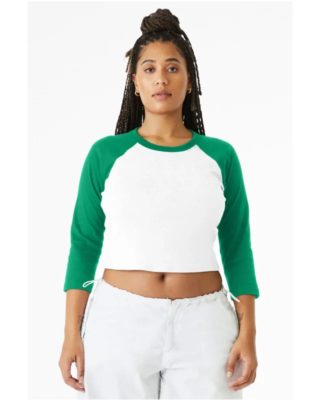 Bella + Canvas Ladies' Micro Ribbed Three-Quarter Raglan Baby T-Shirt — view 20