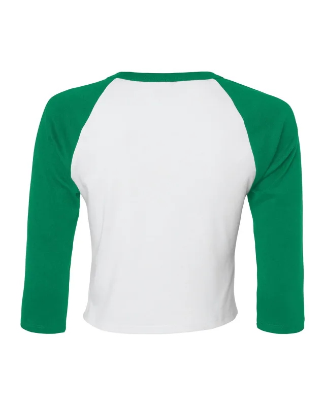 Bella + Canvas Ladies' Micro Ribbed Three-Quarter Raglan Baby T-Shirt — view 21