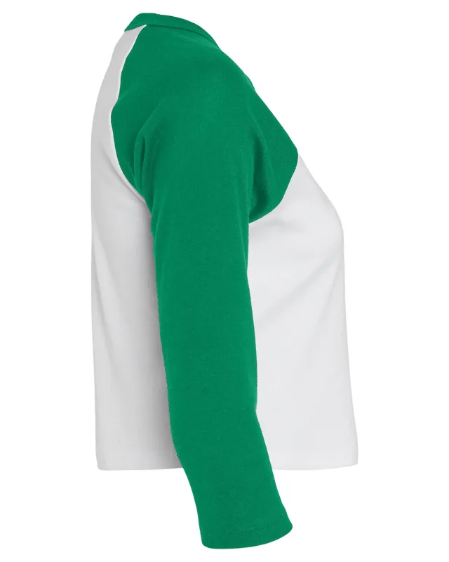 Bella + Canvas Ladies' Micro Ribbed Three-Quarter Raglan Baby T-Shirt — view 22