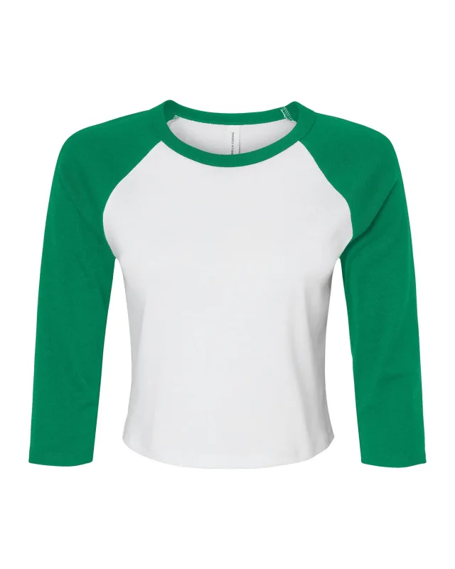 Bella + Canvas Ladies' Micro Ribbed Three-Quarter Raglan Baby T-Shirt — view 23