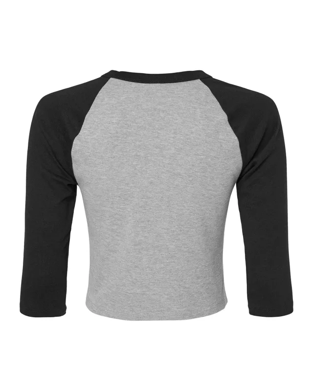 Bella + Canvas Ladies' Micro Ribbed Three-Quarter Raglan Baby T-Shirt — view 27
