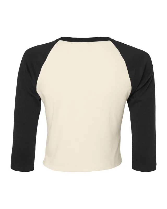 Bella + Canvas Ladies' Micro Ribbed Three-Quarter Raglan Baby T-Shirt — view 33