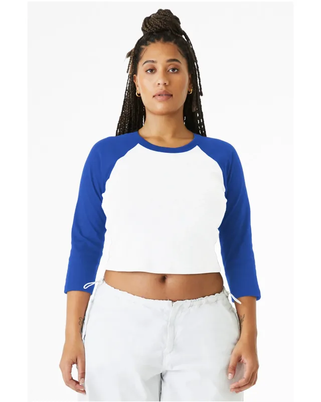 Bella + Canvas Ladies' Micro Ribbed Three-Quarter Raglan Baby T-Shirt — view 38