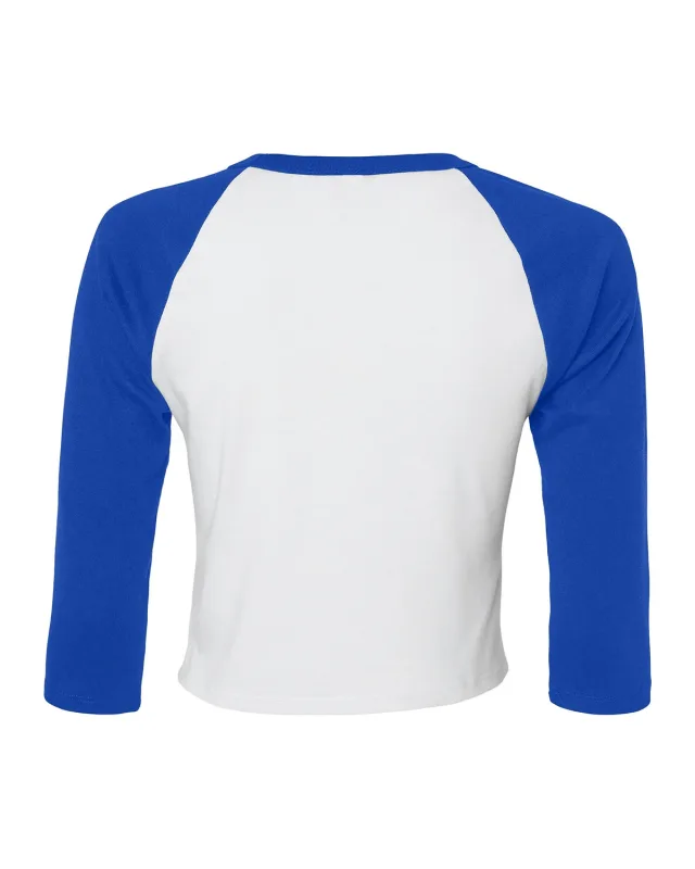 Bella + Canvas Ladies' Micro Ribbed Three-Quarter Raglan Baby T-Shirt — view 39