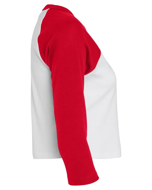 Bella + Canvas Ladies' Micro Ribbed Three-Quarter Raglan Baby T-Shirt — view 4