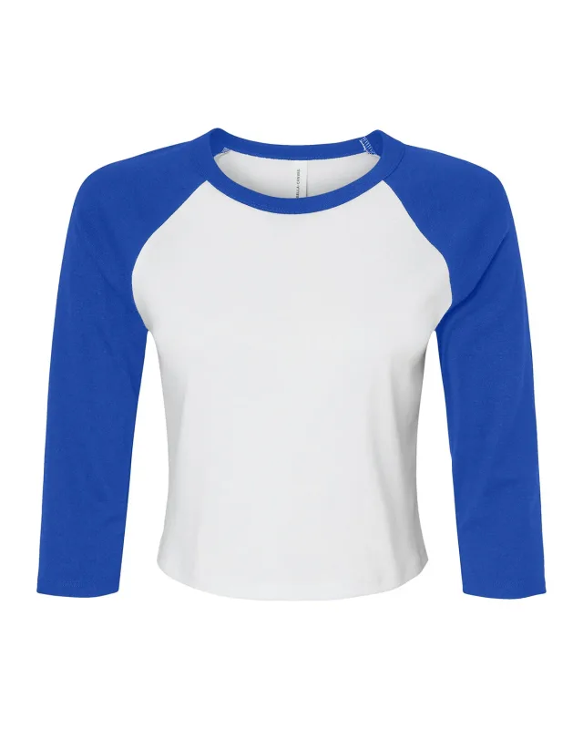Bella + Canvas Ladies' Micro Ribbed Three-Quarter Raglan Baby T-Shirt — view 41