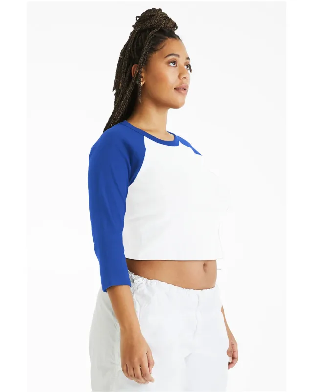 Bella + Canvas Ladies' Micro Ribbed Three-Quarter Raglan Baby T-Shirt — view 42