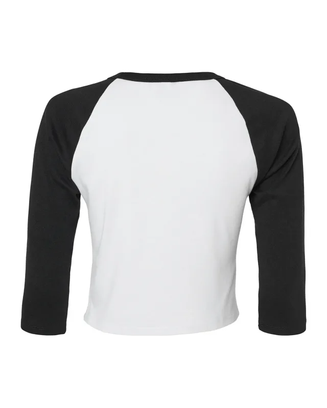 Bella + Canvas Ladies' Micro Ribbed Three-Quarter Raglan Baby T-Shirt — view 9